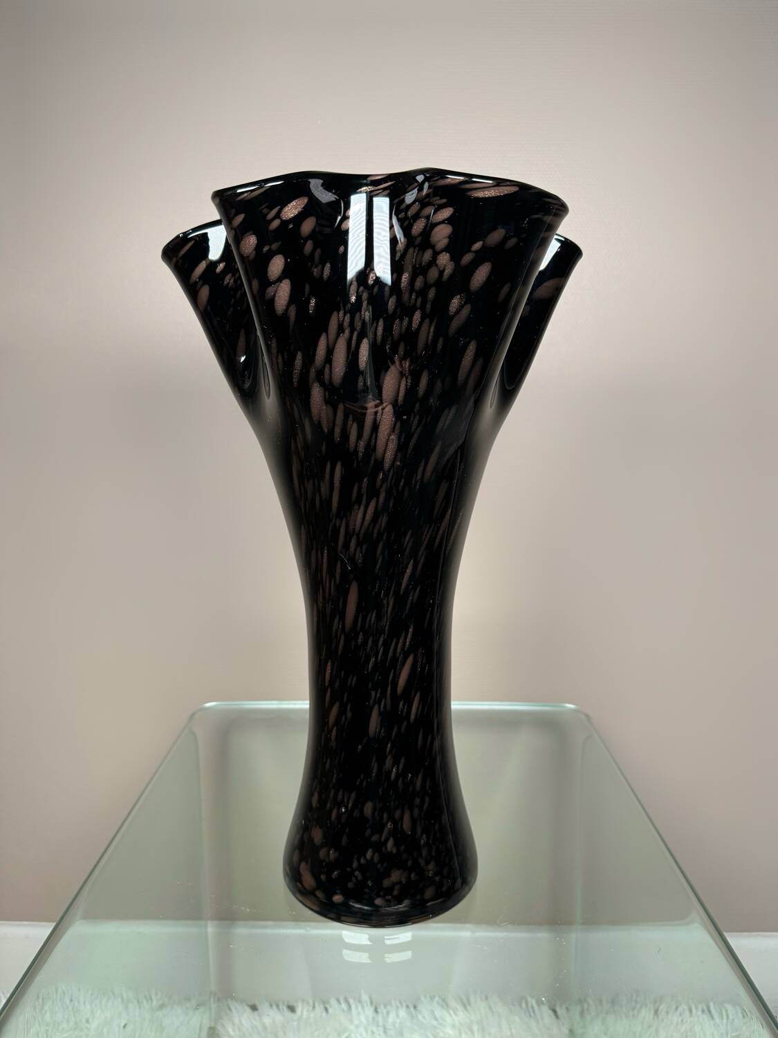 Large Murano aventurine vase from the 60s