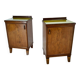 1930s pair of art deco bedside tables, Czechoslovakia