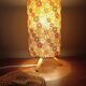 tripod table lamp wood printed flowers | boho scandi