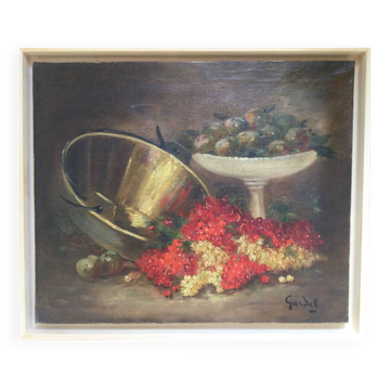 Still Life with Fruits. Oil on canvas by Jean-Baptiste GARDEL.