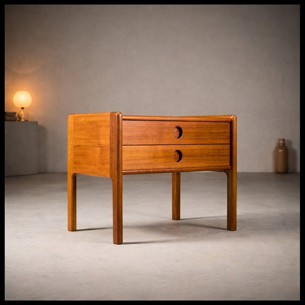 Danish teak model VM202 nightstand attributed to Vildbjerg Møbelfabrik, 1960s