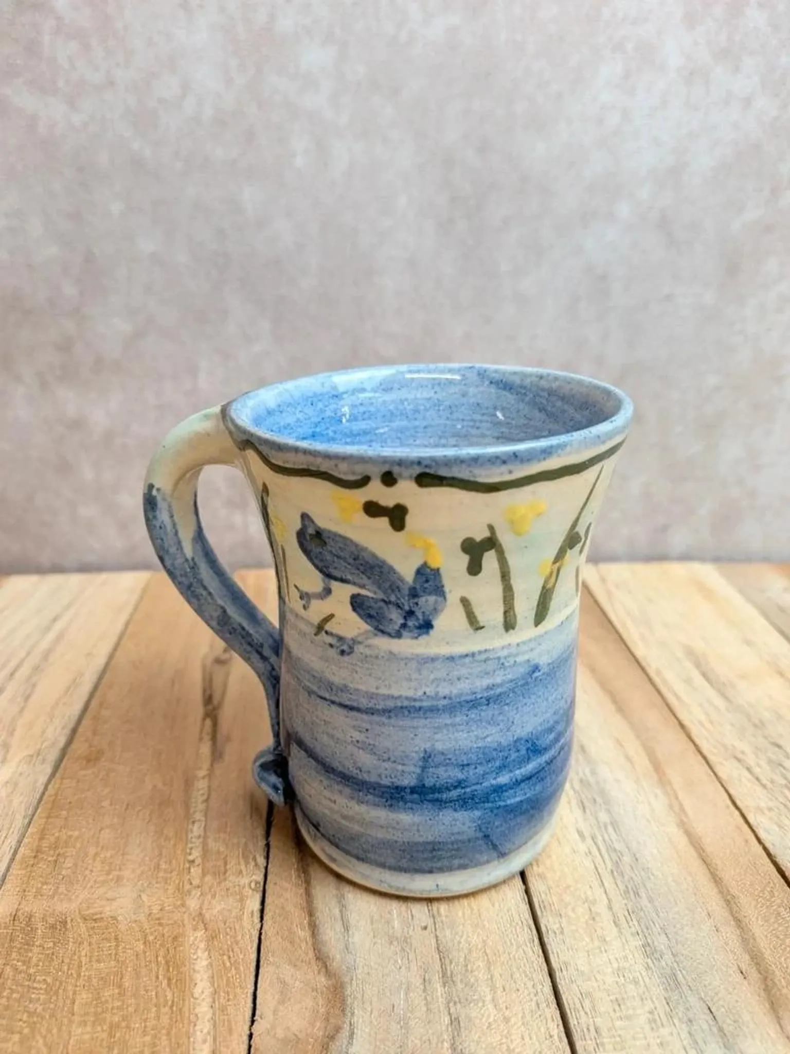 Large vintage cup Poterie du Marais – Signed French ceramics