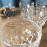 12 vintage white glasses