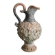 Brutalist terracotta pitcher vase signed / 1970 / ceramic / vintage
