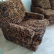 Set vintage sofa bed and 2 armchairs