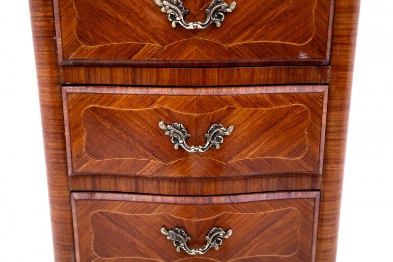 Antique small chest of drawers with marble top, France, circa 1930