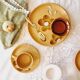 Set of 10 plates with sarreguemines sandstone desserts