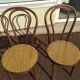 set of 3 wooden canned bistro chair - ZPM RADOMSKO for Thonet
