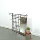 Wall coat rack vintage steel with mirror and shelf