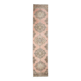 Tapis persan rouge et marron, 79 x 382 cm