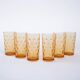 Set of amber glasses, Italian design, 1970s, manufactured in Italy