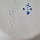 Magnificent antique French earthenware plate with shields signed Keller