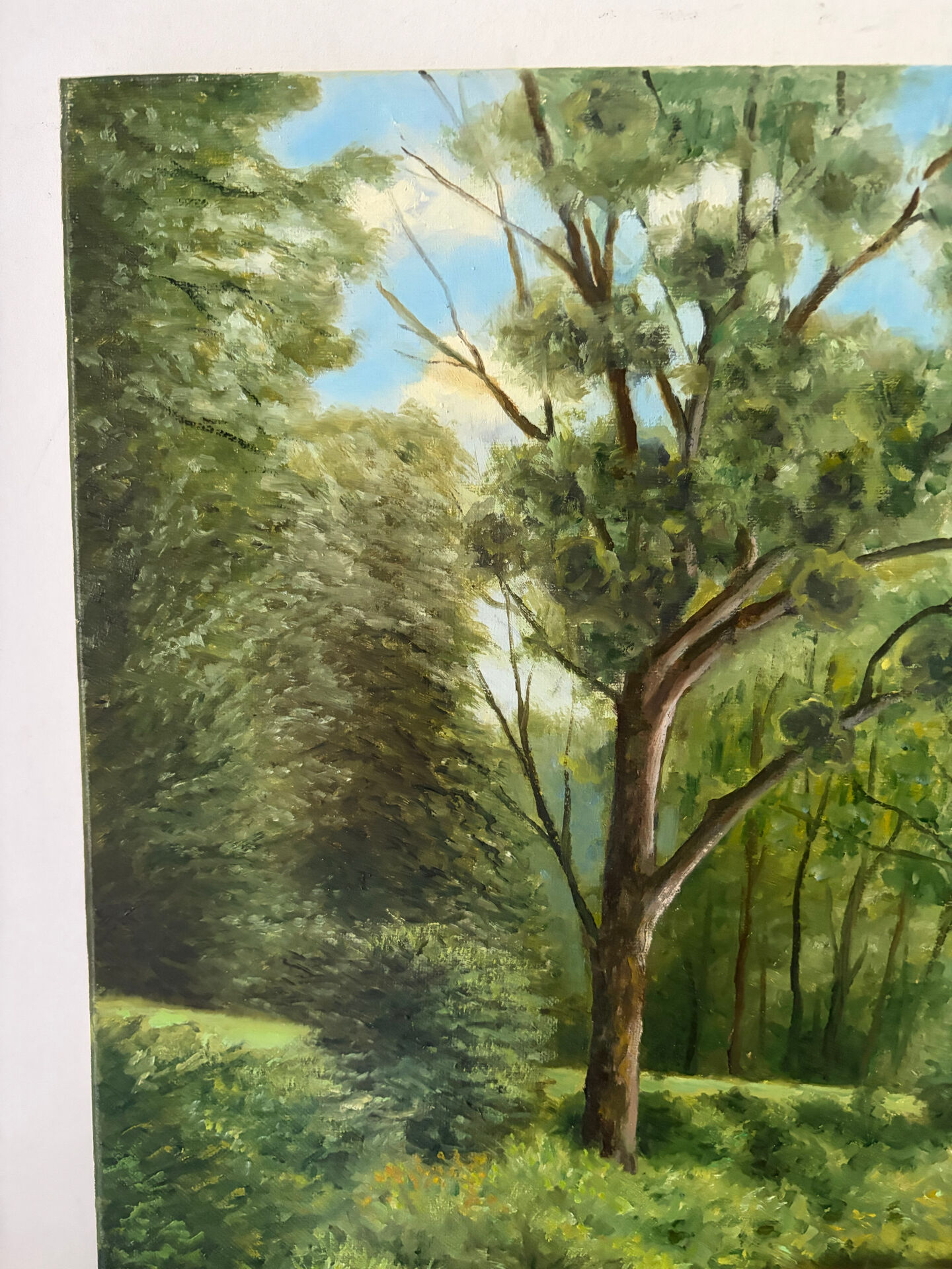 Summer landscape, oil on canvas signed André Lagarde 2005