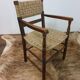 Wood armchair and braided rope