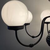 Vintage "Lamppost" in opaline and wood 6 fires