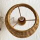 Wooden foot lamp rattan lampshade