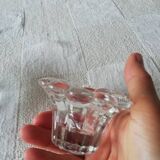 Set of two crystal candle holders in different shapes