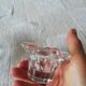 Lot de deux bougeoirs cristal formes différentes
