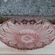 Vintage pink glass fruit bowl – ø 33 cm, h 7 cm