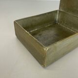 Hollywood Regency Solid 7.5kg Brass Brutalist Floral Umbrella Stand, Italy 1970s