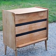 Vintage Gérard Guermonprez chest of drawers with 3 compass feet from the 50s