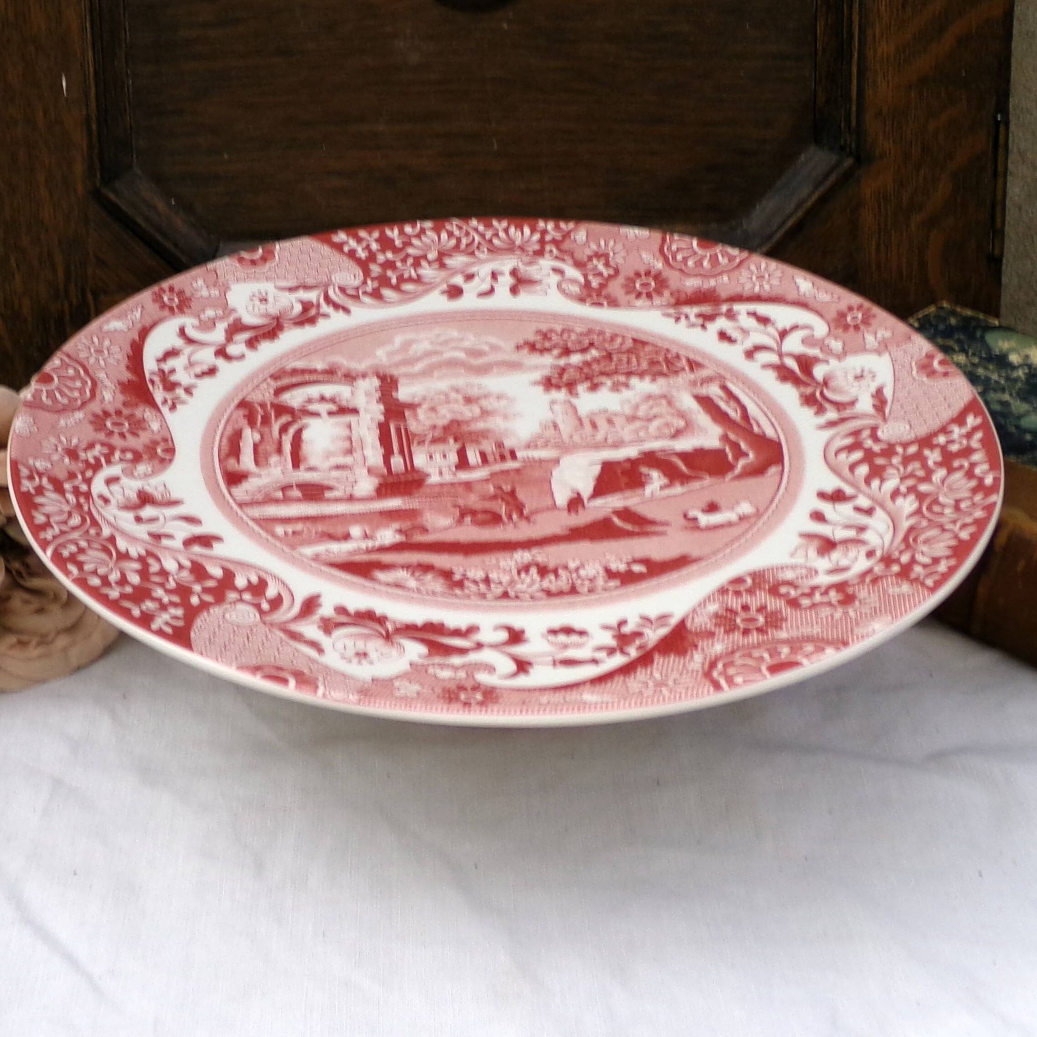 Plateau à gâteaux Cranberry Spode « Italian » Design Lavable au lave-vaisse