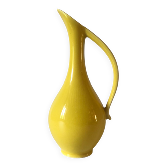 Vintage yellow ceramic decanter