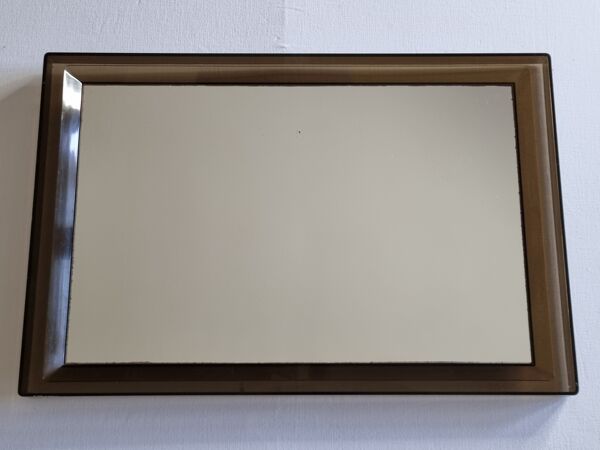 Miroir vintage gilac rectangulaire, années 70, 60 x 40 cm