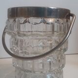 cut glass and metal ice bucket