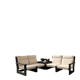 Modular brutalist living room set – 4 armchairs + table / Germany 1970