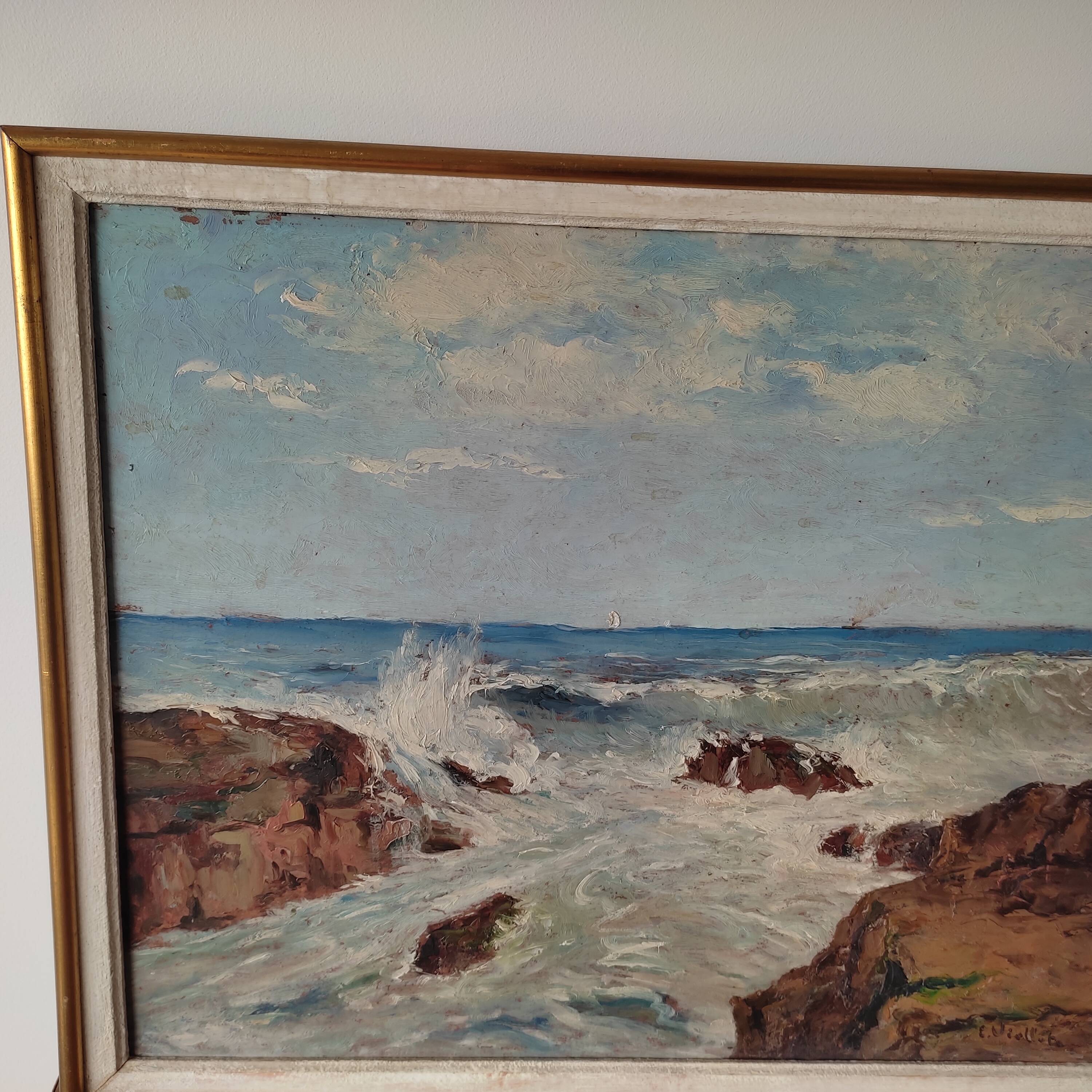 Huile sur carton Emile Viallate