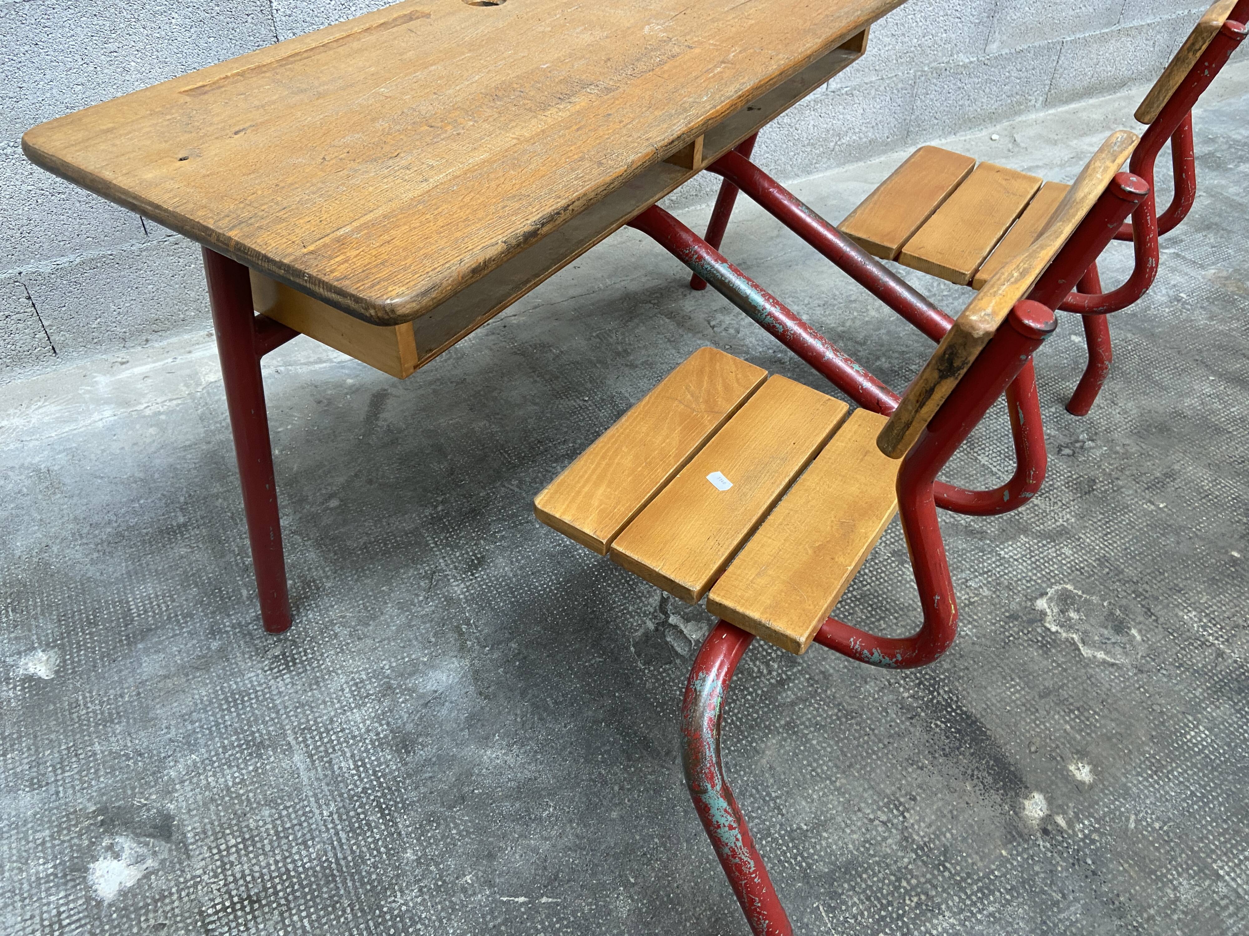 desk School desk vintage bench