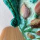 Spanish ceramic vase aquatic decoration