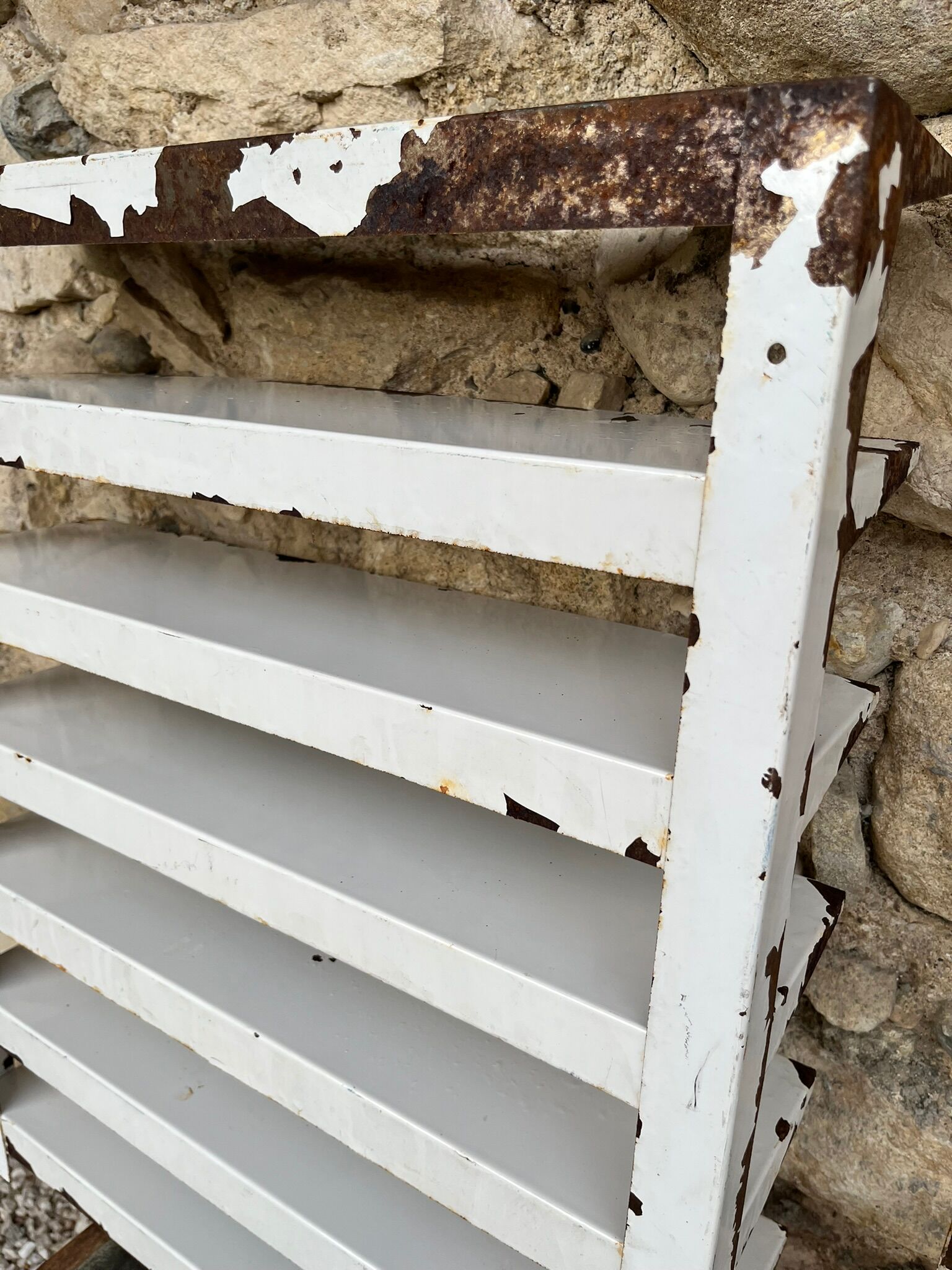 Metal wall workshop shelf