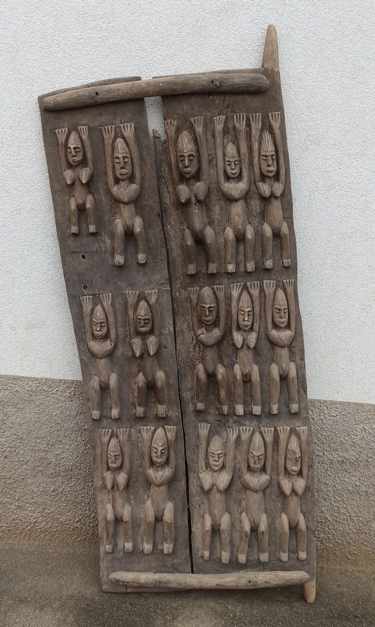 Old Dogon wooden gate of Mali