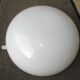 Glass globe ceiling lamp, white, vintage
