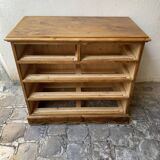 Solid natural pine chest of drawers with 5 drawers
