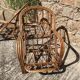 Paire de chauffeuses en rotin Audoux Minnet 1960