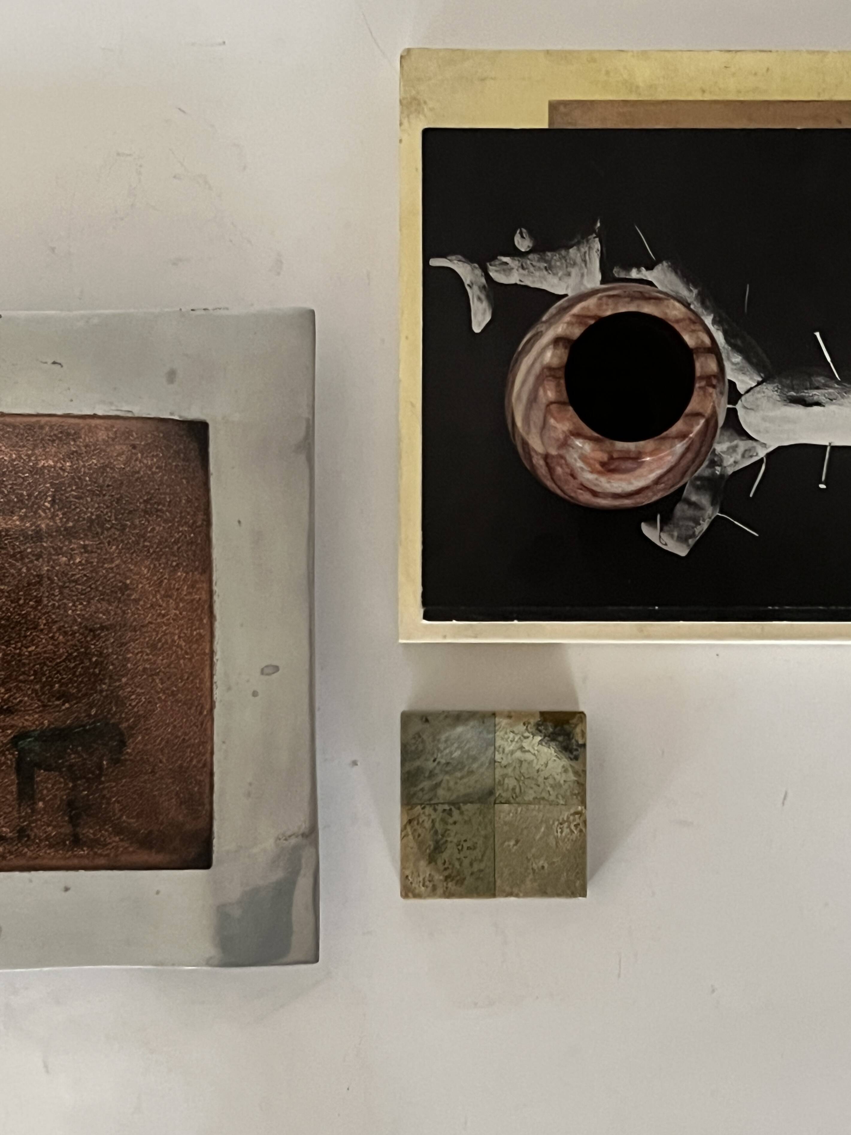 Large brushed metal (aluminum) pocket, 20th century design