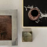 Large brushed metal (aluminum) pocket, 20th century design