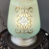 Green vintage globe table lamp