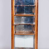 Restored Biedermeier Display Cabinet, Walnut, Polish, Spruce, Czech, 1830s