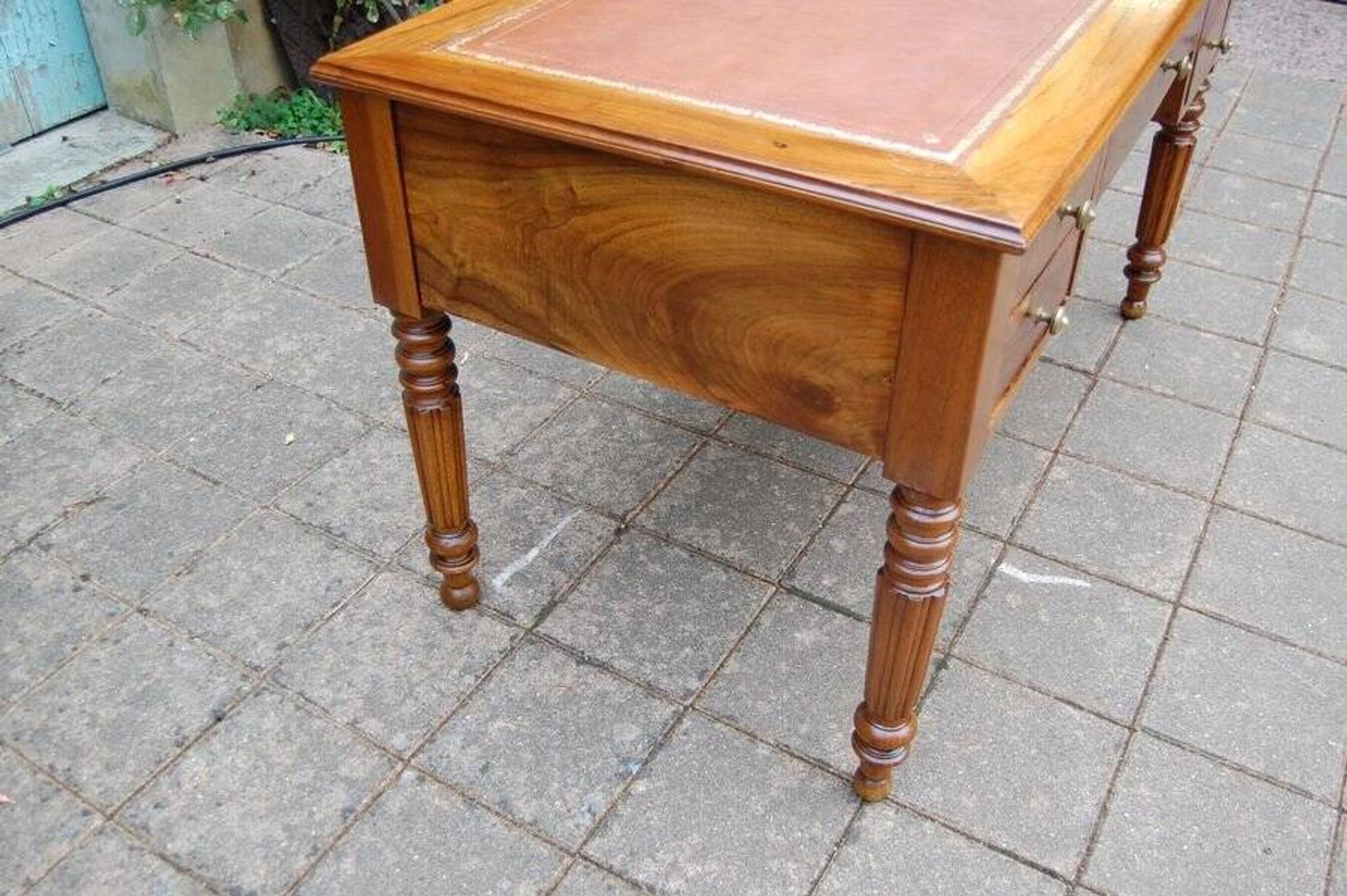 19th century Louis Philippe period walnut desk