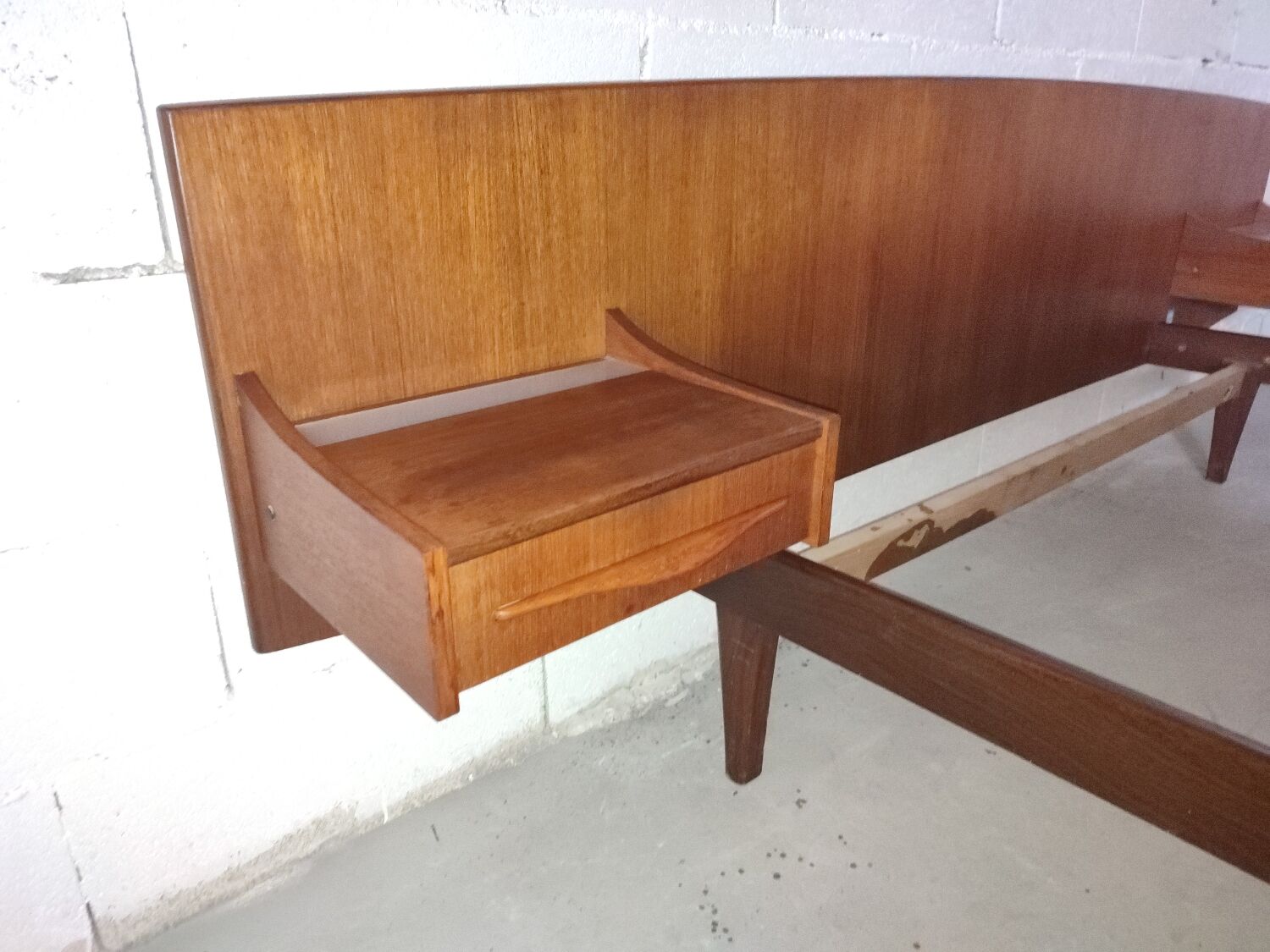 Scandinavian bed in vintage teak