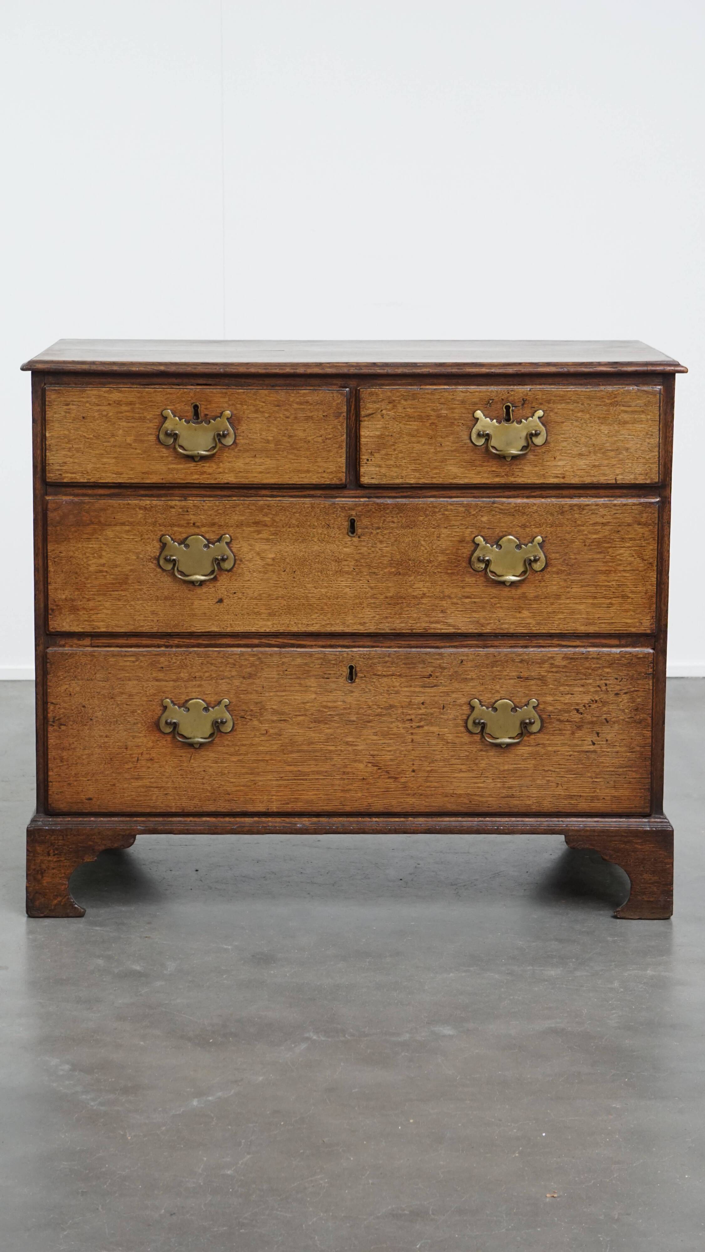 Antique 18th-Century English Oak Chest of Drawers