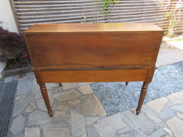 Old wooden stepped desk