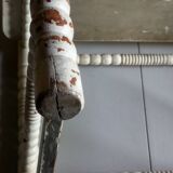 Old wooden sofa-bedside tip turned