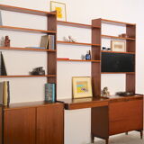 Norwegian Mid Century Modular Standing Shelf, 1960's