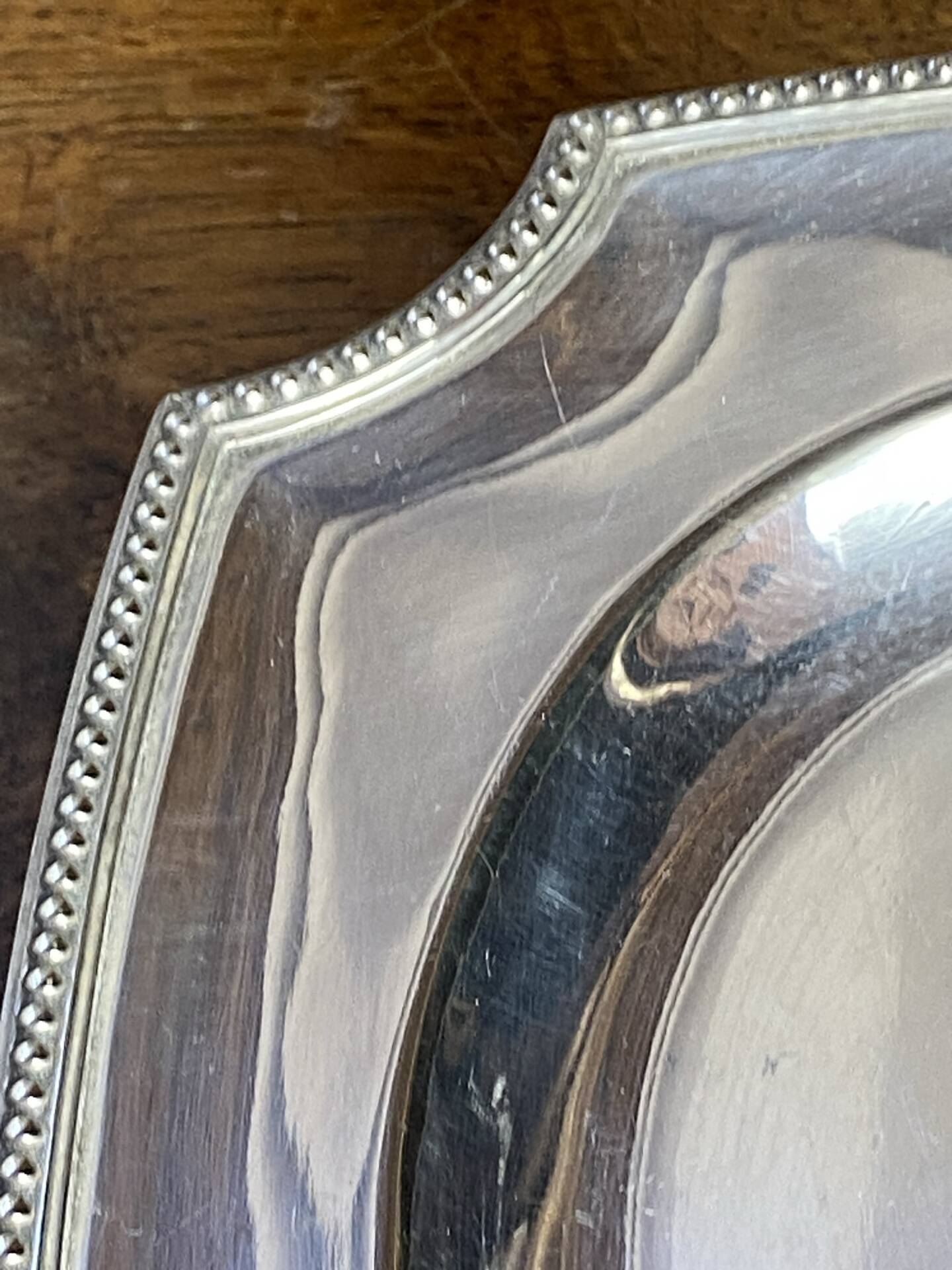 Silver-plated metal plate, Gallia model, Christofle