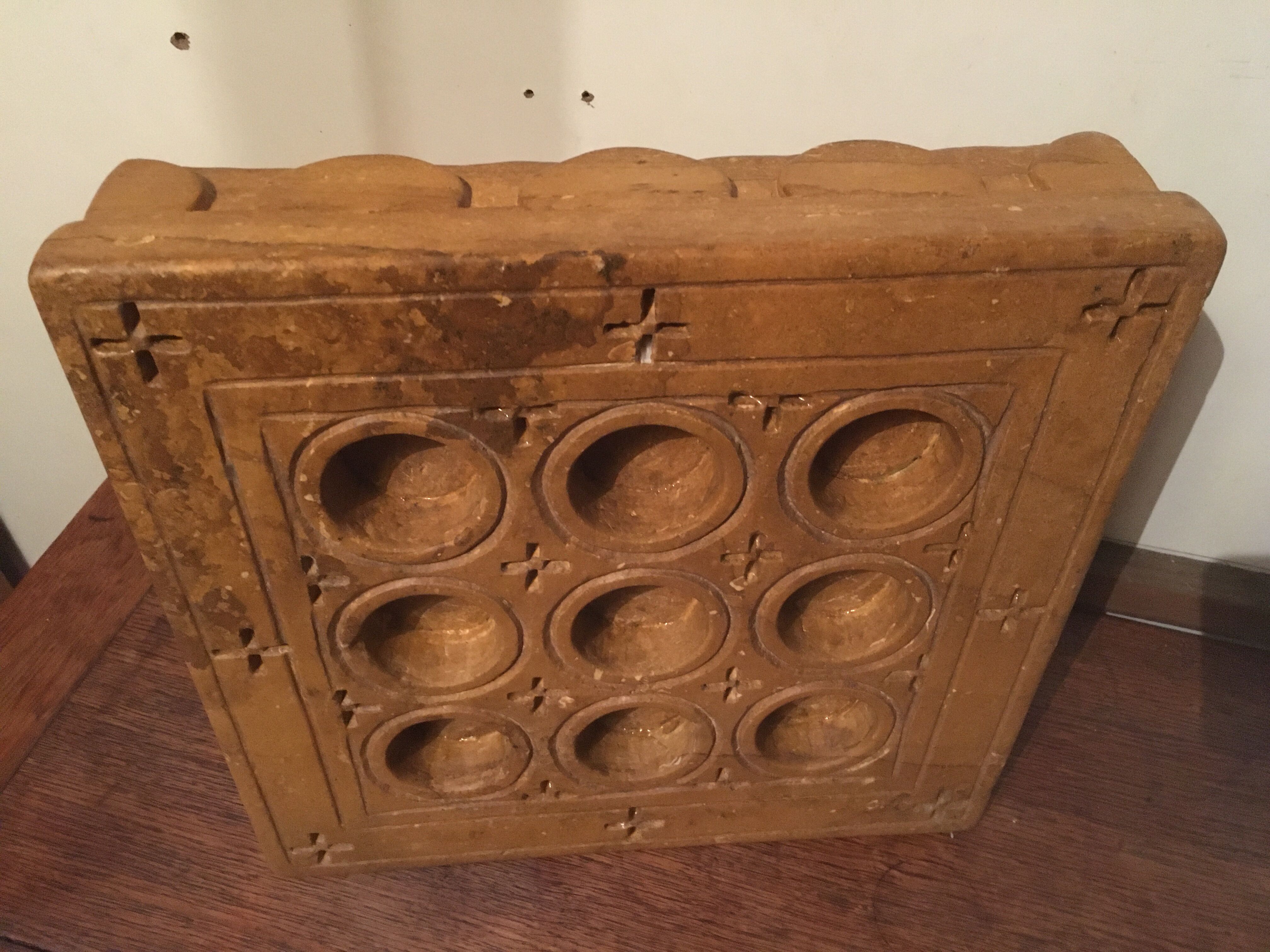 Carved candle holder "Pierre de Jaisalmer"